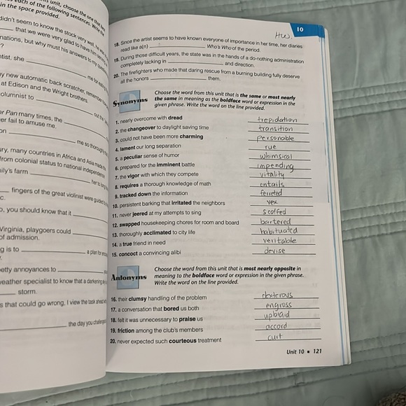 Vocabulary Workshop Level C Student Workbook New Edition, Sadlier-Oxford Online - Picture 3 of 7